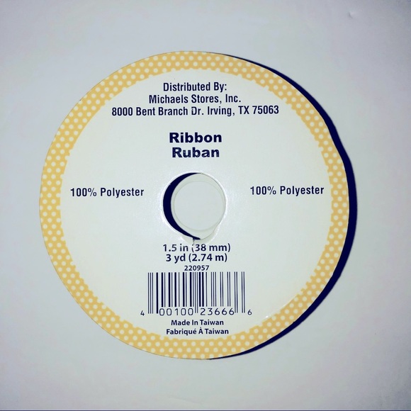 Paw Print 1.5” Wide Grosgrain Ribbon, NEW, 3 Yds - Picture 3 of 4